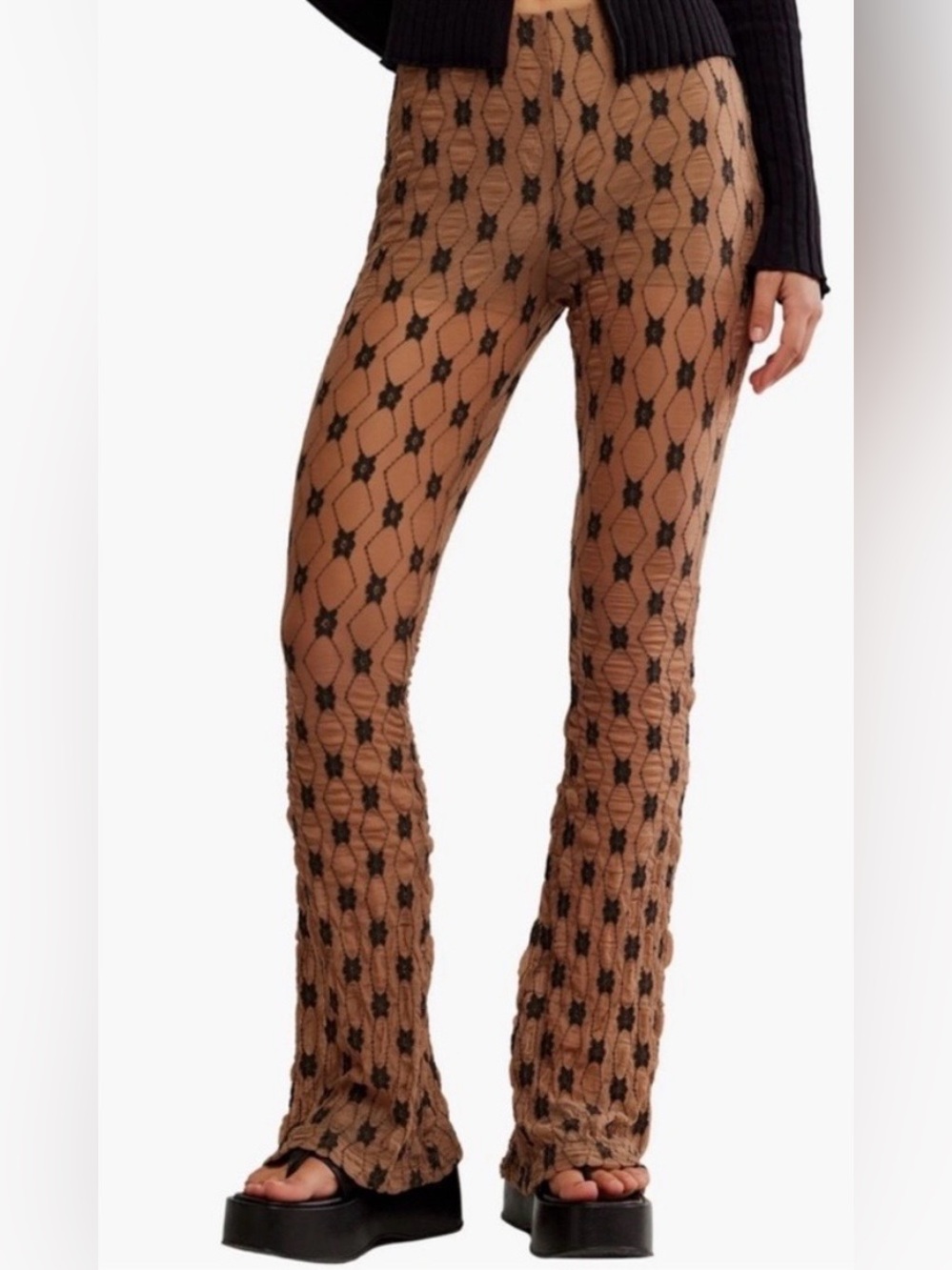 Free People Margot lace flare pants
